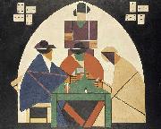 Theo van Doesburg The Cardplayers. Sweden oil painting artist